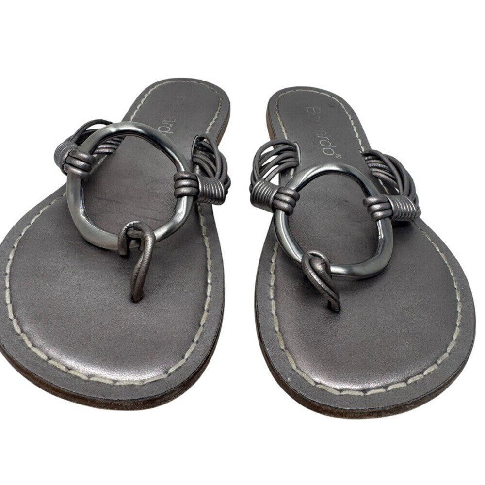 Bernardo Matrix Sandal Size 9 metallic leather vintage Y2K - Picture 5 of 10